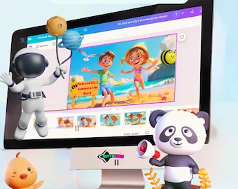 100 Kids Animated Video Stories | Canva Templates, PLR & MRR