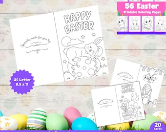 Ostern Malkarten für Kinder | Hase, Ei, Frühling (PDF)