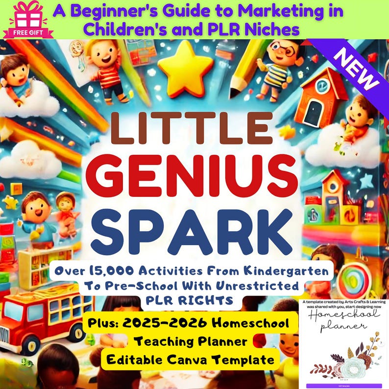 PLR 15000 Educational Kids Resources Bundle | Children's Learning Bundle | Educational Resources for Kids | Printable Activity Worksheets