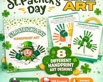 St. Patrick's Day Handprint Art | Kids Craft (PDF Pattern)
