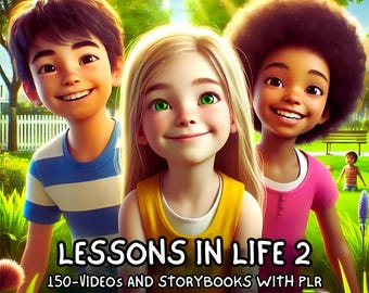 Vídeos y cuentos infantiles: plantillas de Canva, PLR MRR