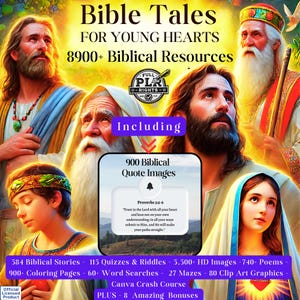Biblical Resources Bundle: Christian Activities, Stories, Clip Art (PLR)
