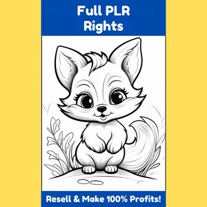 1000 Animal Coloring Pages | Kids Printable Activity Book (PLR) image 3