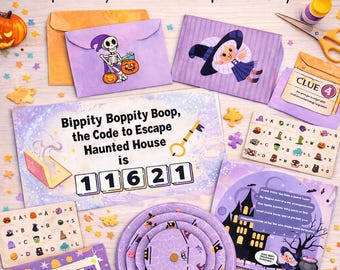 Halloween Escape Room Game for Kids | Printable Haunted House Puzzle Kit (Digital Download)