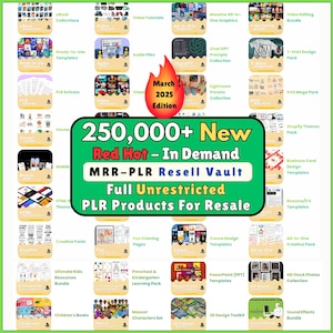 250,000+ MRR PLR Digital Products Bundle: Resell Rights