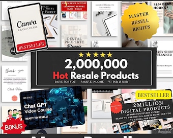 2,000,000 Digital Products Mega Bundle, PLR MRR Resell Rights