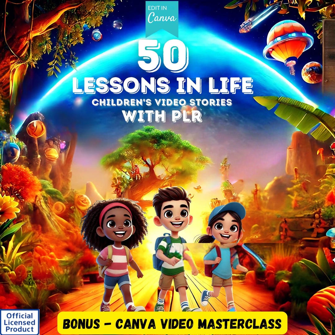 Kids Life Lesson Animated Videos | Canva Editable, PLR Rights - Etsy