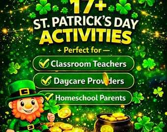St. Patrick's Day Printable Activities Bundle | Bingo, Crafts, Games (Digital Download)