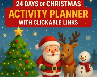 Christmas Countdown Activity Calendar 2025 • Kids Holiday Printable (PDF Download)