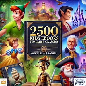PLR Kids eBooks, Stories | Timeless Kids Classic Stories Bundle | MRR, Private Label Rights Included | Mega Book Bundle Plus Digital Journal