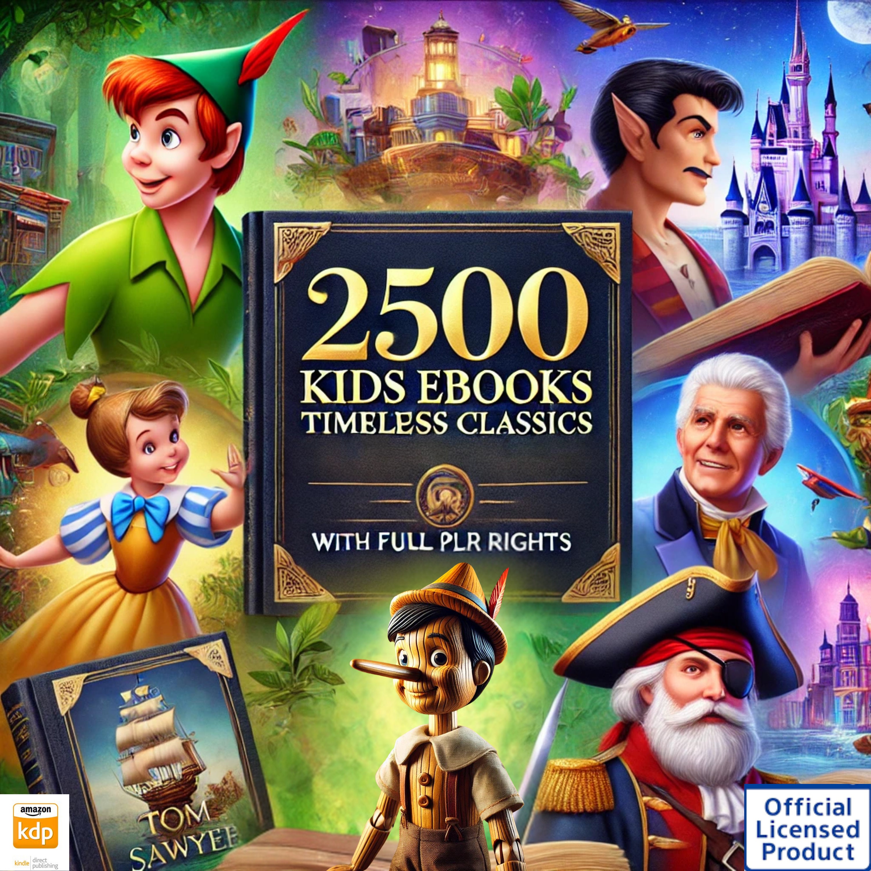 2500 Kids eBooks: Timeless Classic Stories Bundle (PLR/MRR)