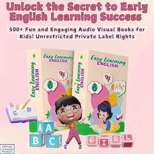 PLR 500+ English Learning Short Story Audio Books for Kids | Full PLR License | mrr |  Educational Content for Parents, Educators, Creators