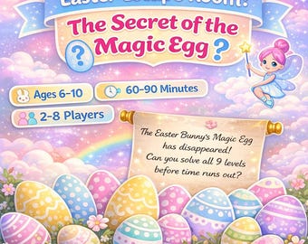 Easter Escape Room Printable | Magic Egg Puzzle Game (Instant Download PDF)
