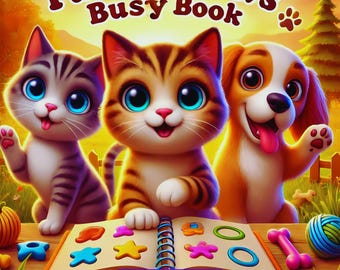 Animal-Themed Kids Busy Book | Canva Editable PLR, MRR (Digital Download)