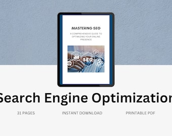 Libro electrónico Dominar el SEO / Motores de búsqueda / Investigación de palabras clave / Optimización dentro y fuera de la página / SEO técnico / Estrategias de contenido