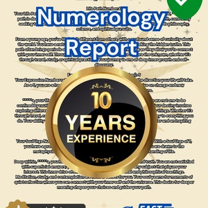 Full Numerology Report | Receive in &lt;1hr | Personalized | Etsy Bestseller | Detailed Numerological Analysis