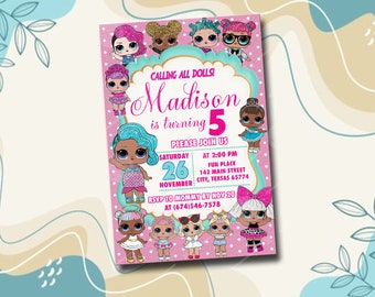 Birthday invitation, kids birthday, party invites, custom order