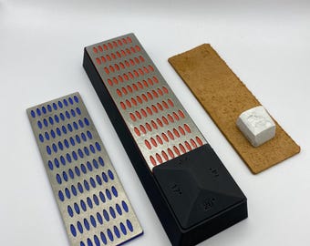 Diamantschleifset Diamantstein Abziehset Winkelführer Abziehstein Schleifstein Abziehsystem Diamantschleifer ideales Geschenk für Papa oder Mann