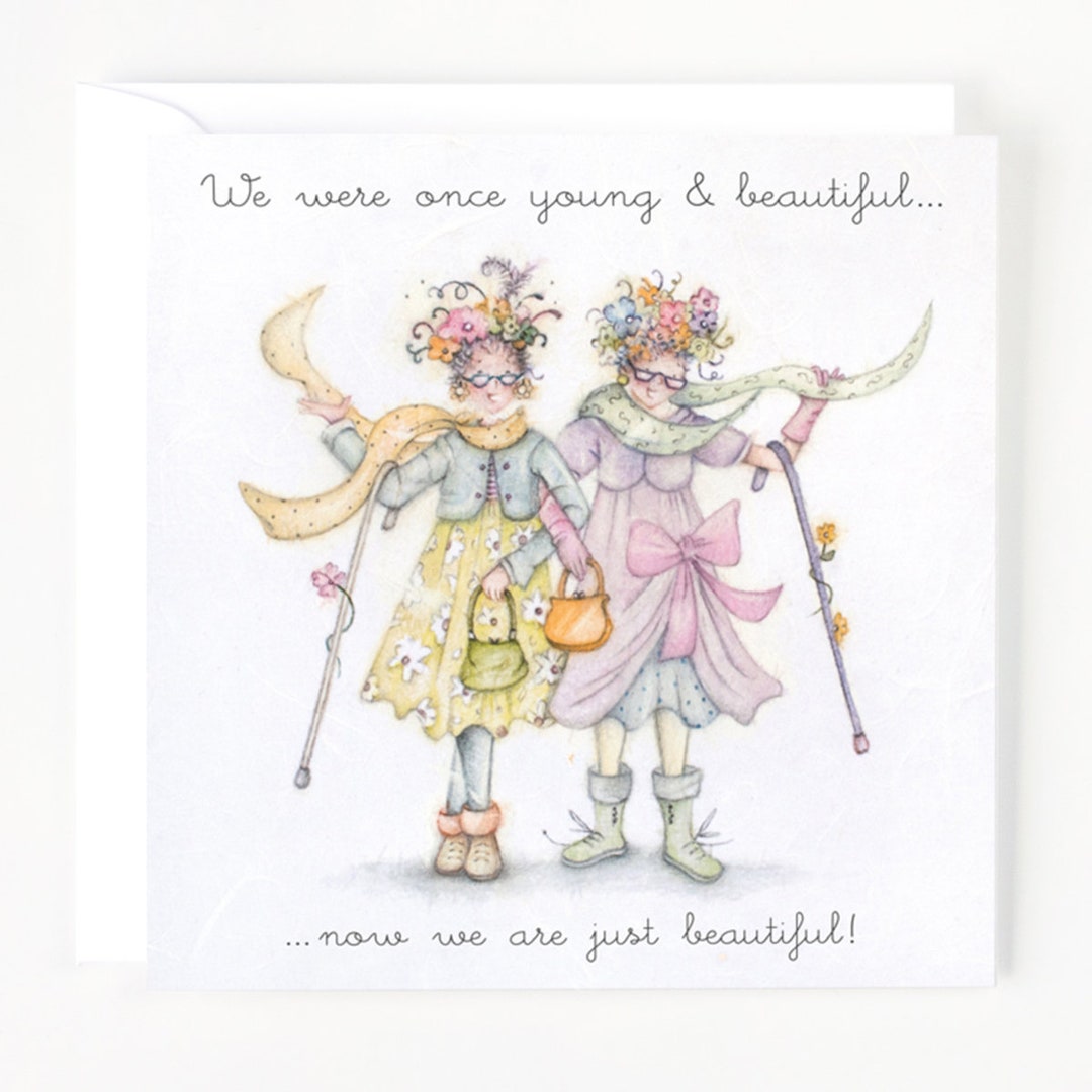 Funny Birthday Card for Friend – Old Women Illustration - Etsy UK
