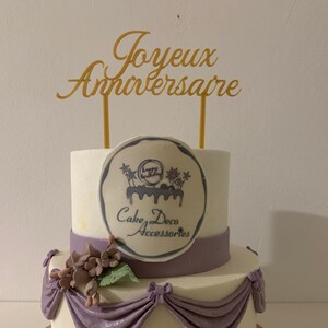ケーキトッパー ハッピーバースデー 3D プリント