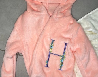 Hooded Bath Robe for baby and toddler - customize it with their initials for the perfect baby gift!