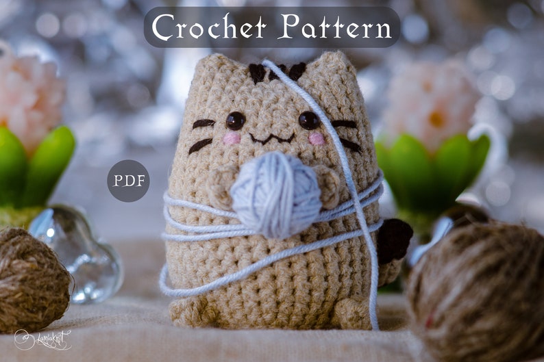 Crochet Cat Pattern, Adorable Crochet Cat Pattern, Amigurumi Crochet Cat, PDF Pattern, Meaningful Gift, Pusheen amigurumi kitty pattern image 1