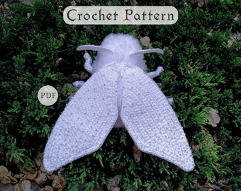 Butterfly crochet pattern. Fluffy moth amigurumi pattern. Bundle insect. Tutorial Digital Download DIY. Pattern bee, Pattern ladybug