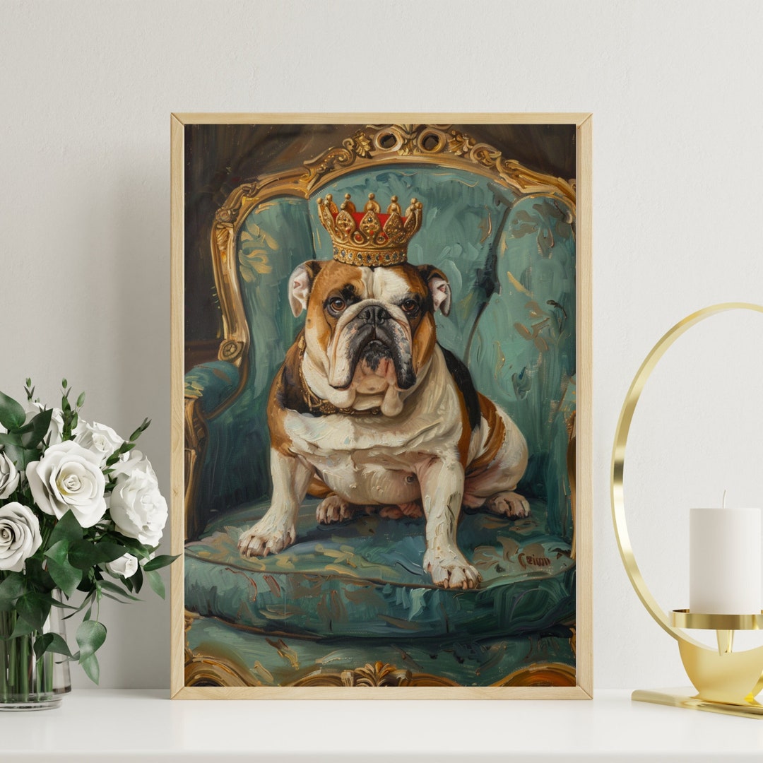 Hunde-Duschvorhang – 178x178 Cm, Polyester, Mit Bulldoggen-Motiv, Abstrakte Pinselstriche, Inkl. 12 Haken