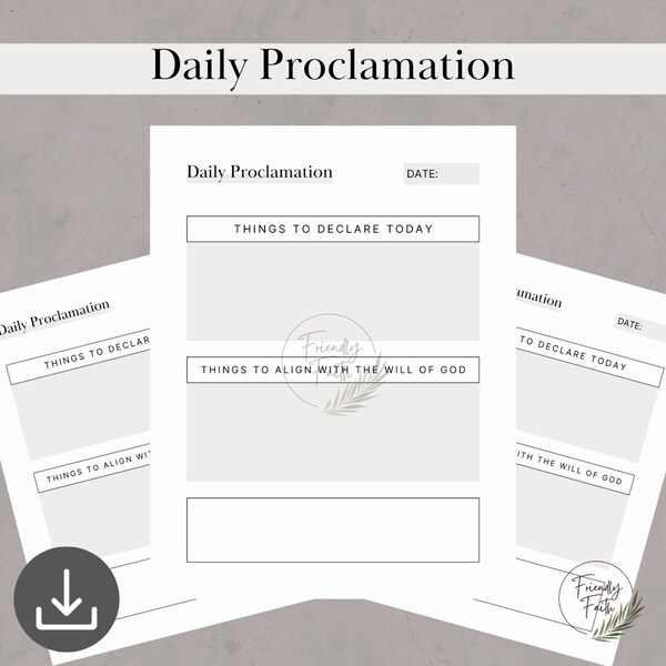 Printable, Daily Mental Health Check in, Affirmations Daily Journal, Proclamation Daily Journal, Reflection Journal, Daily Check in, Faith