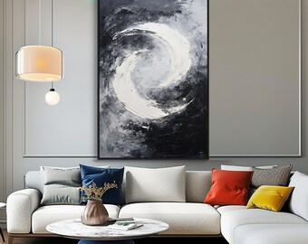 100% Hand Painted, Textured Painting, Acrylic Abstract Oil Painting, Wall Decor Living Room, Office Wall Art