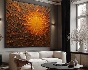 100% Hand Painted, Textured Painting, Acrylic Abstract Oil Painting, Wall Decor Living Room, Office Wall Art