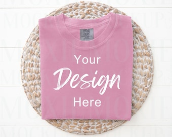 Comfort Colors 1717 Blossom Mockup, Blossom Comfort Colors Mockup,Trendy Layflat,Folded Flat Lay Mockup,C1717 Mockup,Comfort Colors Mockup