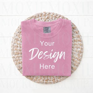 Comfort Colors 1717 Blossom Mockup, Blossom Comfort Colors Mockup,Trendy Layflat,Folded Flat Lay Mockup,C1717 Mockup,Comfort Colors Mockup