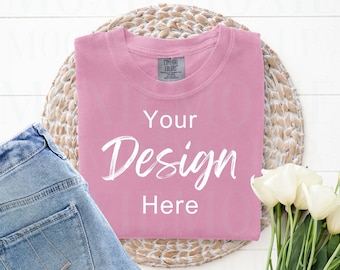 Comfort Colors 1717 Blossom Mockup, Blossom Comfort Colors Mockup,Trendy Layflat,Folded Flat Lay Mockup,C1717 Mockup,Comfort Colors Mockup