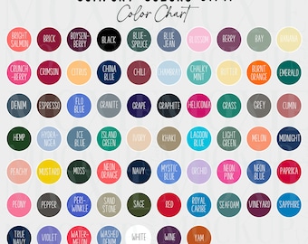 CURRENT Comfort Colors 1717 Color Chart, Tshirt Color Guide,Instant Digital Download, Non-Editable, Comfort Colors Mockup,Color Chart Mockup