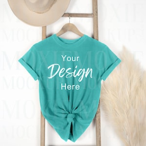 Comfort Colors 1717 Seafoam Mockup, Seafoam Comfort Colors Mockup,Trendy Layflat,Folded Flat Lay Mockup,C1717 Mockup,Comfort Colors Mockup