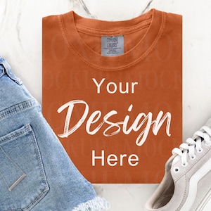 Comfort Colors 1717 Terracotta ,Terracotta Comfort Colors Mockup,Trendy Hanging Mockup,C1717 Mockup,Comfort Colors Mockup,Shirt Mockup,
