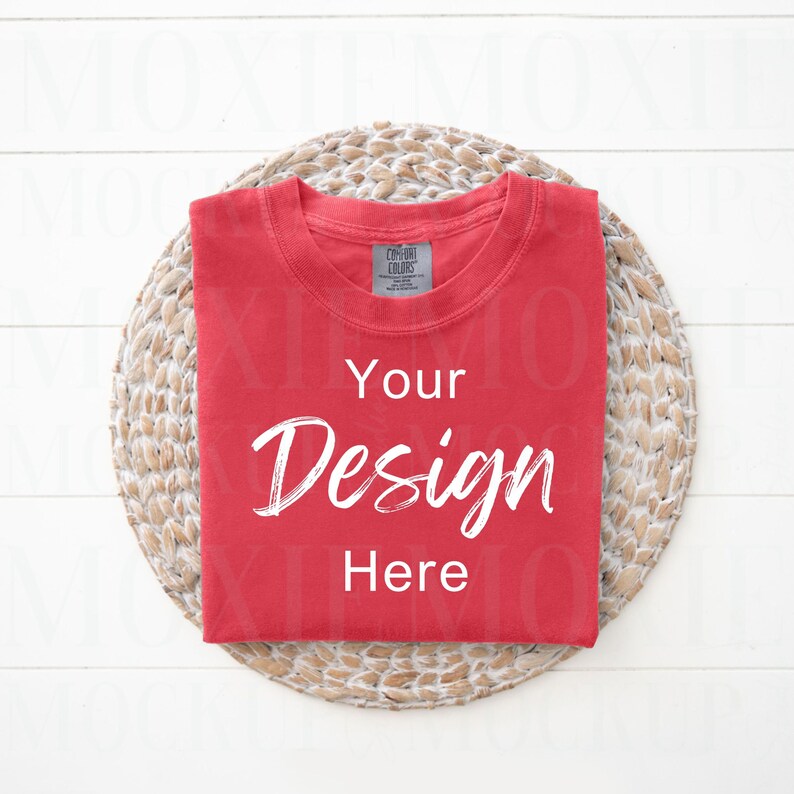 Comfort Colors 1717 Paprika Mockup, Paprika Comfort Colors Mockup