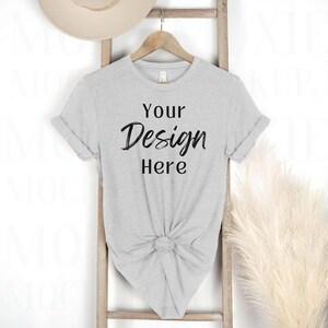 Bella Canvas 3001 Ash,Bella Canvas Mockup, 3001 Mockup, Shirt Mockup, Boho Mockup, Trendy Lay Flat, Bella Canvas,Bella Canvas Ash Mockup