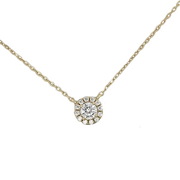 925 Sterling Silver Simulated Diamond Pendant Necklaces for Women
