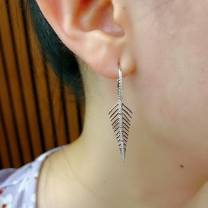 Sterling Silver Double Trees Earrings for Women Jewelry
