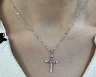 Sterling Silver Cross Necklace for Women