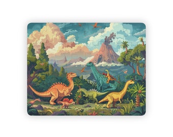 Dinosaur park, Ancient trees and Volcanoes Kids' Puzzle, 30-Piece