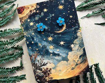 Forget me not earrings British flower earrings, forget me not jewellery, forget me not gifts, blue flower stud earrings, acrylic flower earr