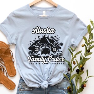 Alaska familiecruise tshirts 2025, Alaska cruise cadeau voor familie, groepscruise shirts, Alaska vakantie familie bijpassende cruise T-shirts
