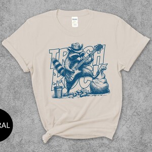 Trash Rock Funny Raccoon T-shirt, Retro Raccoon Lover, Oversized Vintage Raccoon Shirt, Weird Tshirt, Unisex Weird Tee, Raccoon Gift