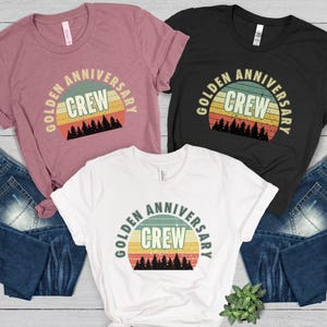 Custom 10th 20th 30th 40th 50th Anniversary Crew Shirt, Complimentary Family Anniversary Shirts, Anniversary Matching Outfits For Family