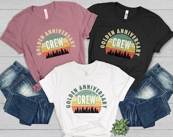 Benutzerdefiniertes 10. 20. 30. 40. 50. Jubiläum Crew-Shirt, kostenlose Familienjubiläums-Shirts, Jahrestags-Outfits für die Familie