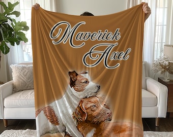 Personalisierte Hundedecke mit Namen, individuelle Foto Decke für Hund und Katze, individuelle Haustierbilddecke, individuelles Haustierbild, individuelles Hundeliebhabergeschenk, Geschenk für Haustier
