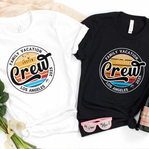 Custom Family Vacation Crew 2025 Shirt, Personalized Name Destination and Year Family Matching Tshirts, Travel Tees, Family Trip T-shirts